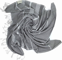 Load image into Gallery viewer, Beach Towel, Oversized, Quick-Dry: Grey Blue
