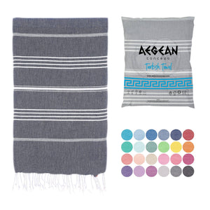 Beach Towel, Oversized, Quick-Dry: Grey Blue