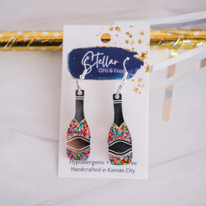 Confetti Champagne Dangles
