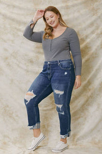 MID RISE SLIM BOYFRIEND JEANS