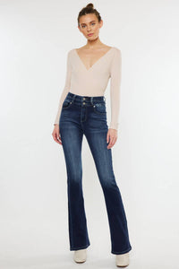 DARK STONE WASH BOOTCUT JEAN
